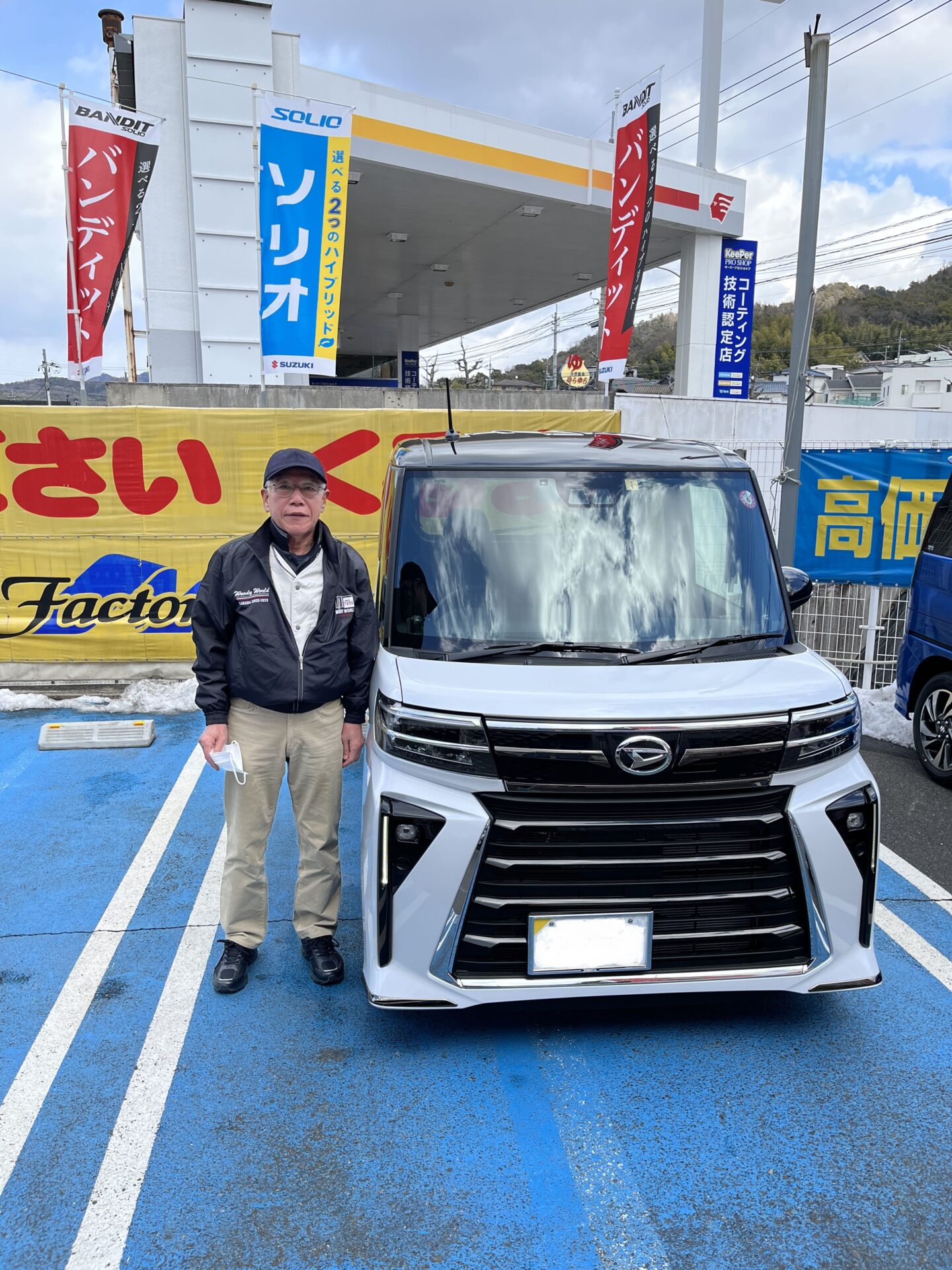 ダイハツの新車タントカスタムＲＳ納車｜マッハ車検広島五日市石内店