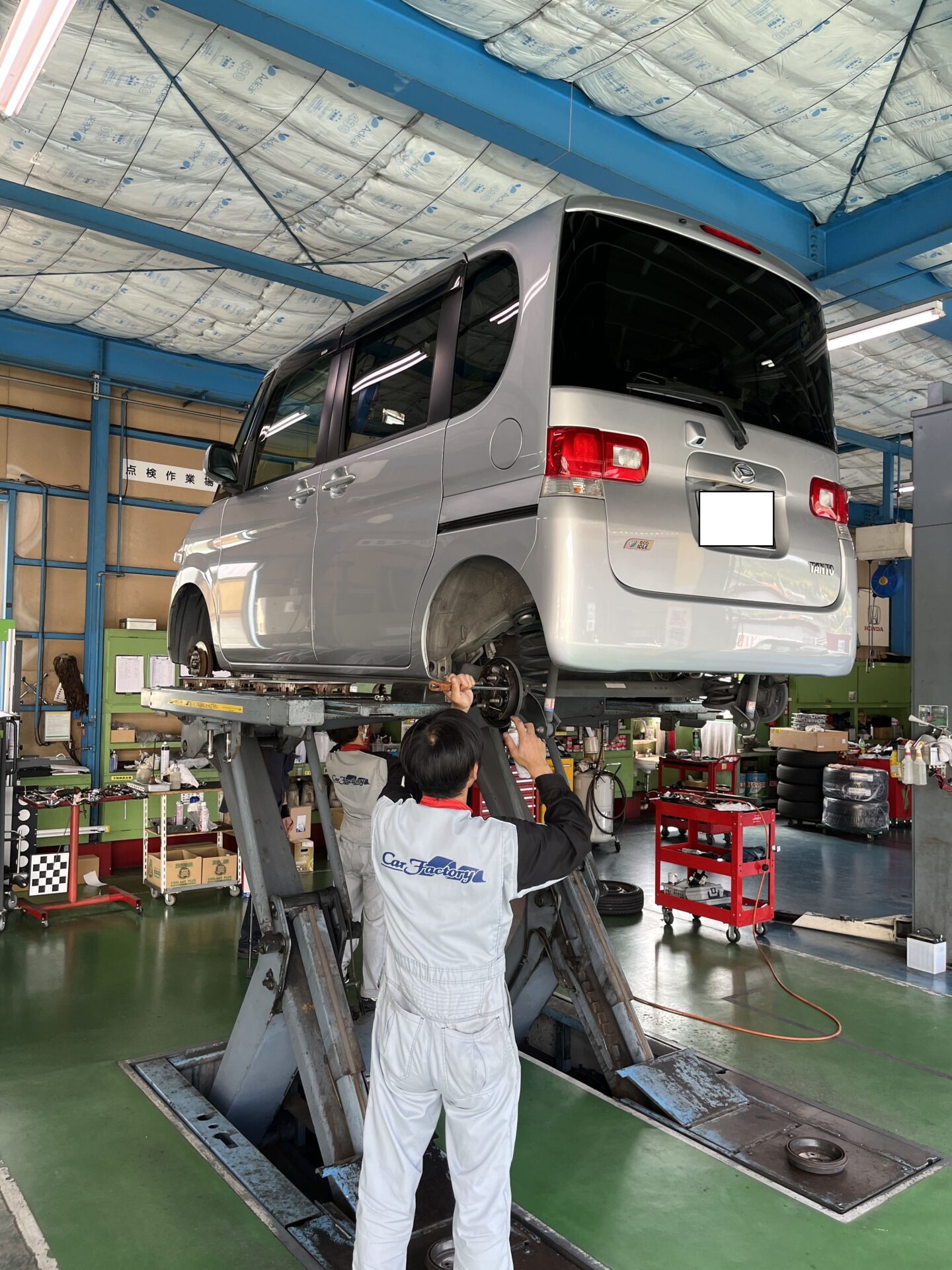 ダイハツ【タント】車検作業を大公開！｜マッハ車検五日市石内バイパス店